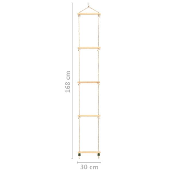 Touwladder 30x168 cm massief hout en PE Baby & peuter > Babyspeelgoed > Activiteitsspeelgoed voor baby's OwlyShop 