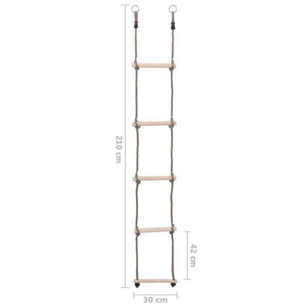 Ladder met 5 sporten 210 cm massief grenenhout Baby & peuter > Babyspeelgoed > Activiteitsspeelgoed voor baby's OwlyShop 